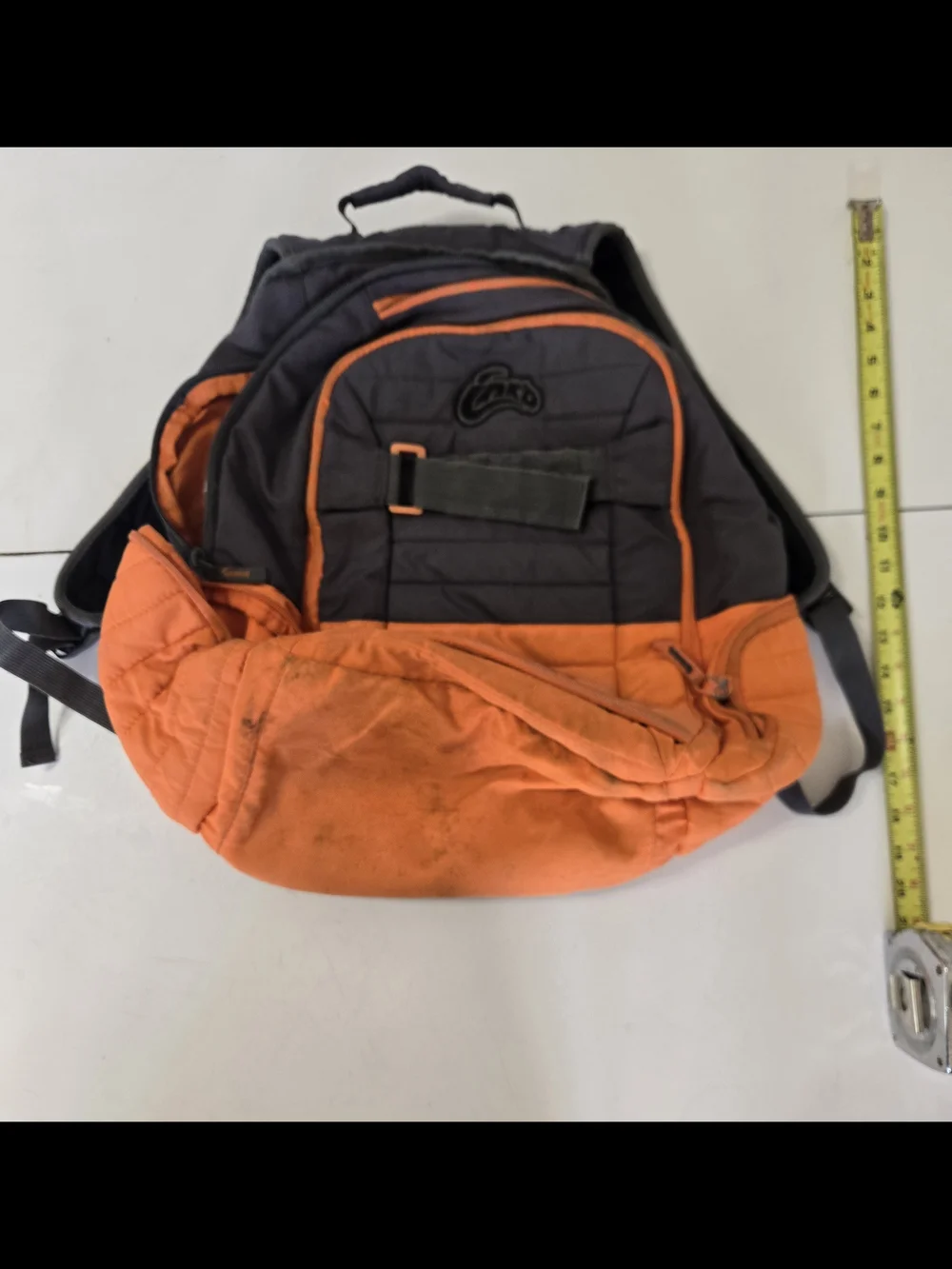USED Skullcandy Back Pack Skateboard Bag Blue And OrangeB177 94363 #0144785
